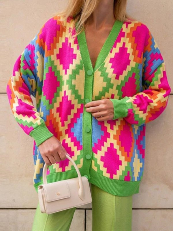WOLF Kariert Locker gestrickt Pullover Online-Schn?ppchen – Bild 5