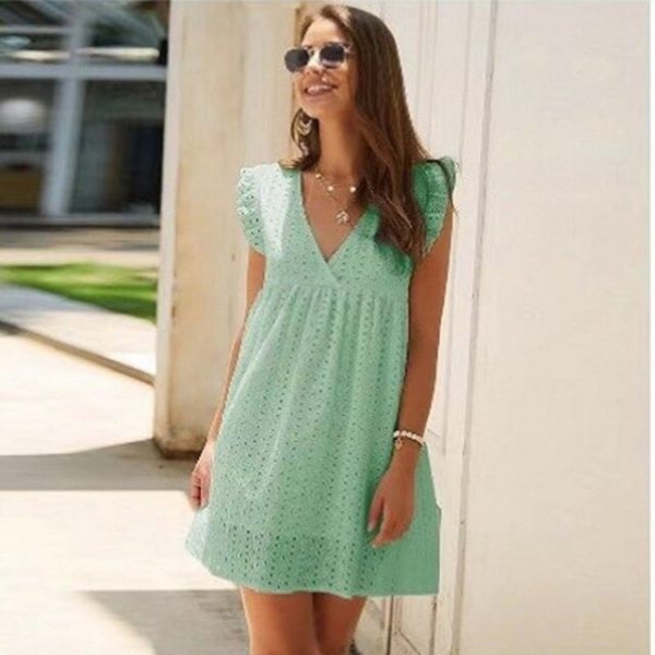 Loscana Kleid | Damen-Spitzenkleid mit Rüschen Online-Schn?ppchen – Bild 2
