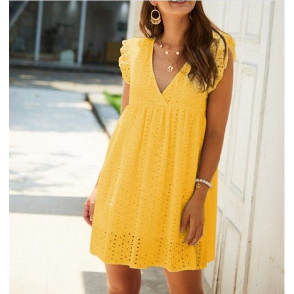 Loscana Kleid | Damen-Spitzenkleid mit Rüschen Online-Schn?ppchen – Bild 3