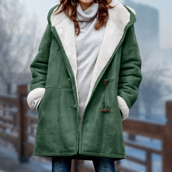 Mika Fleece Jacket | Bequeme weiche lange Fleecejacke für Frauen mit Kapuze Verkauf – Bild 3