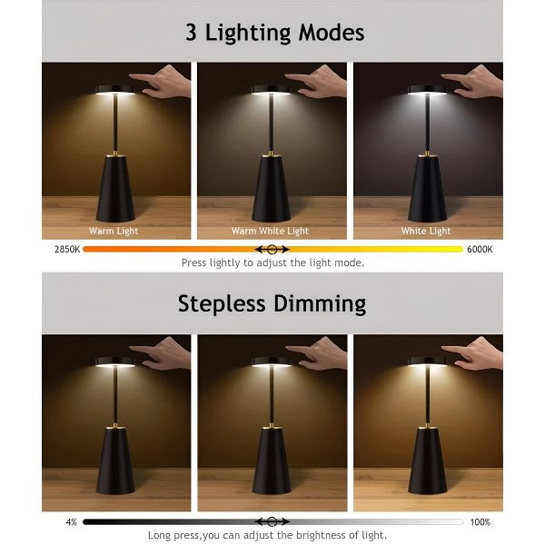Sleek Lamp - Kabellose Luxus-Tischlampe für modernes Ambiente Online-Schn?ppchen – Bild 2