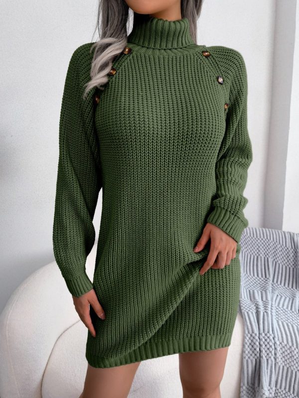 Dena Sweater | Bequemer langer Rollkragenpullover mit Knöpfen Rabatt – Bild 2