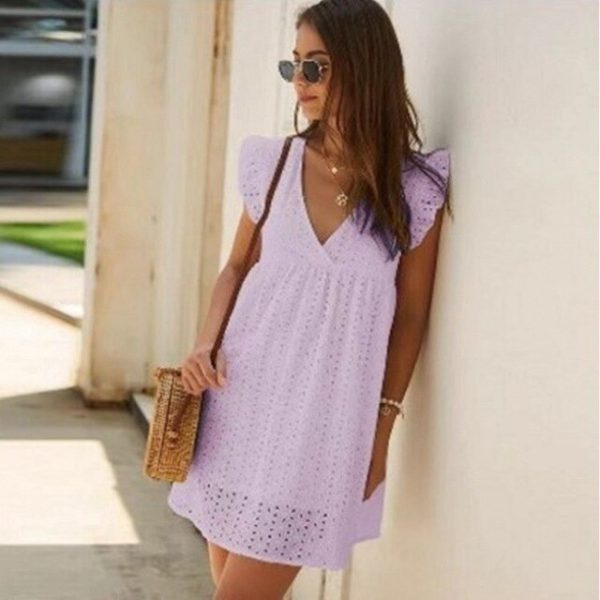 Loscana Kleid | Damen-Spitzenkleid mit Rüschen Online-Schn?ppchen