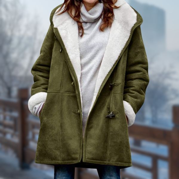 Mika Fleece Jacket | Bequeme weiche lange Fleecejacke für Frauen mit Kapuze Verkauf – Bild 2