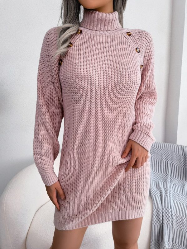 Dena Sweater | Bequemer langer Rollkragenpullover mit Knöpfen Rabatt – Bild 4