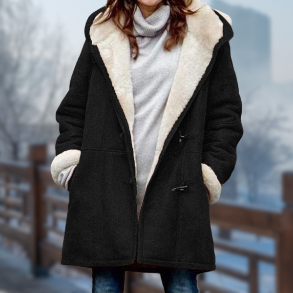 Mika Fleece Jacket | Bequeme weiche lange Fleecejacke für Frauen mit Kapuze Verkauf