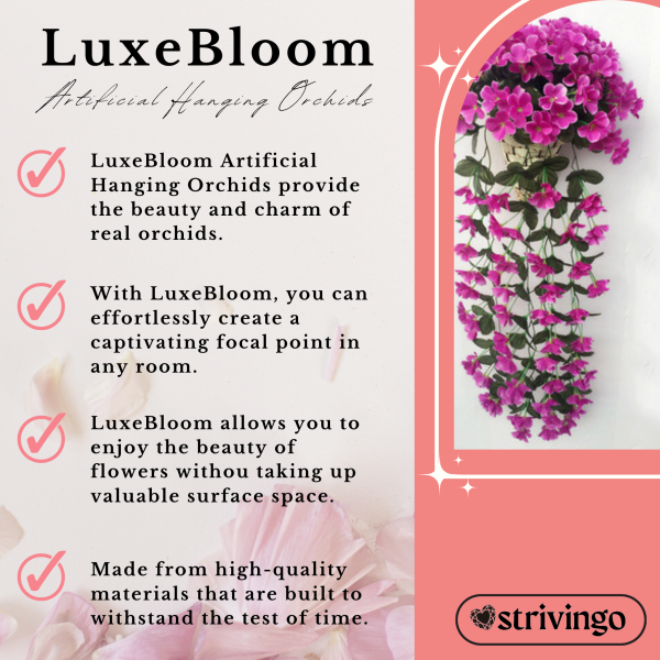 LuxeBloom™ Künstliche Hängende Orchideen | KAUF 1 ERHALTE 2 (Füge beliebige 2 zum Warenkorb hinzu) Online – Bild 2