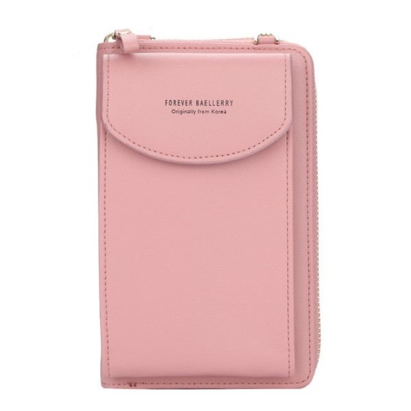Designer Handy-Handtasche aus Leder mit Kartenfächer I Handy Umhängetasche Schn?ppchen – Bild 3