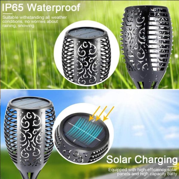 1+1 GRATIS | FireGlow™ Solar-Flackernde Gartenfackeln Im Angebot – Bild 4