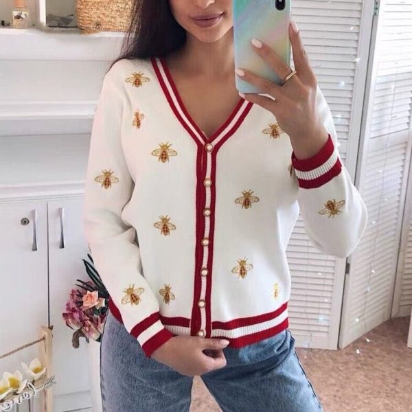 WOLF Bienen-Stickerei Pullover Online-Verkauf