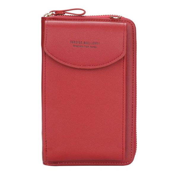 Designer Handy-Handtasche aus Leder mit Kartenfächer I Handy Umhängetasche Schn?ppchen – Bild 5