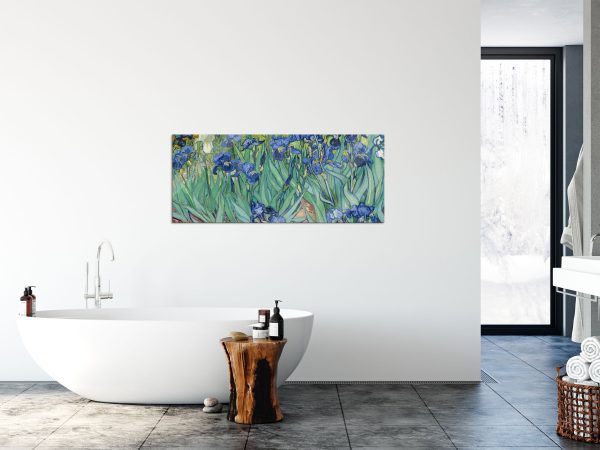 Vincent Van Gogh - Schwertlilien, Glasbild Panorama Mode – Bild 4