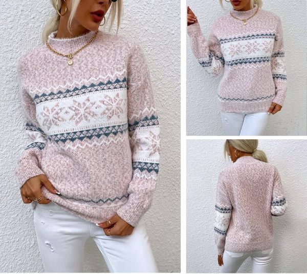 WOLF Lose Pullover Schneeflocken Online-Schn?ppchen – Bild 4