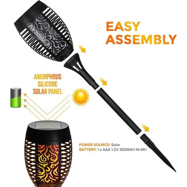 1+1 GRATIS | FireGlow™ Solar-Flackernde Gartenfackeln Im Angebot – Bild 5
