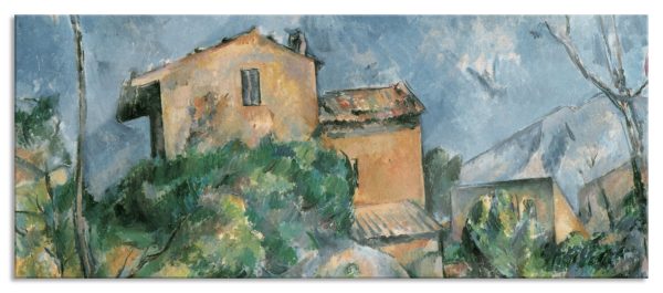 Paul Cézanne  - Das Haus Maria am Weg zum Château Noir, Glasbild Panorama Online