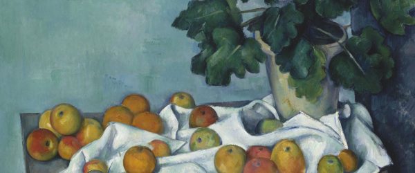Paul Cézanne  - Stillleben mit Äpfeln und einem Topf, Glasbild Panorama Verkauf – Bild 5