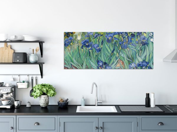Vincent Van Gogh - Schwertlilien, Glasbild Panorama Mode – Bild 3