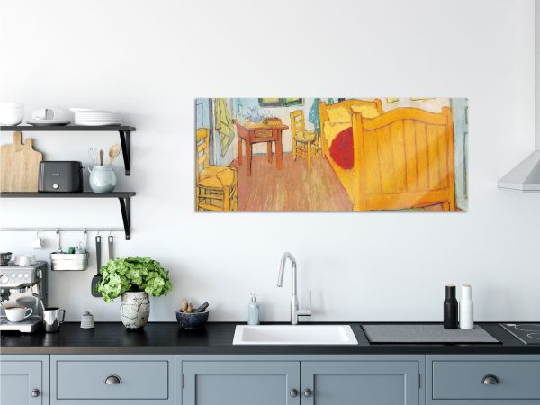 Vincent Van Gogh - Das Schlafzimmer - erste Version, Glasbild Panorama Rabatt – Bild 3
