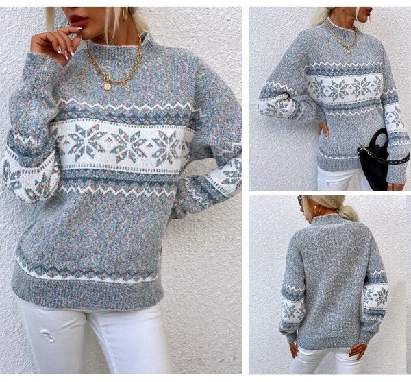 WOLF Lose Pullover Schneeflocken Online-Schn?ppchen – Bild 2