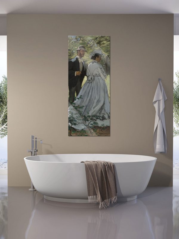Claude Monet - Bazille und Camille Studie für Déjeun, Glasbild Panorama Online-Verkauf – Bild 4