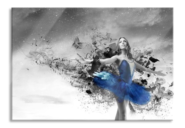 schöne Ballerina, Glasbild Online