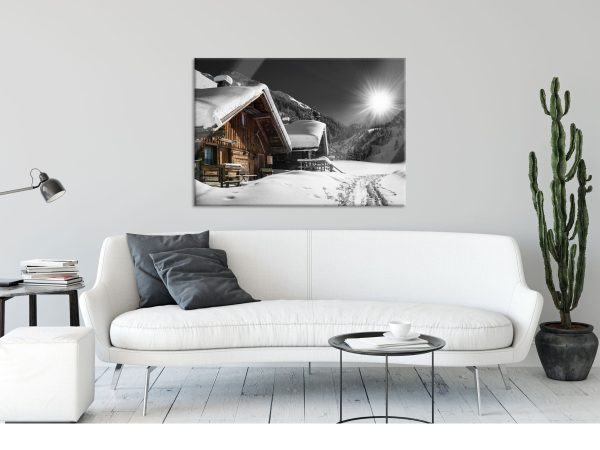 Alpenhütten, Glasbild Online-Schn?ppchen – Bild 2