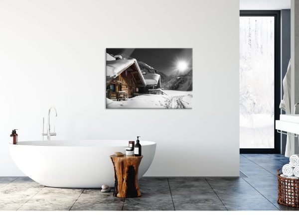 Alpenhütten, Glasbild Online-Schn?ppchen – Bild 4
