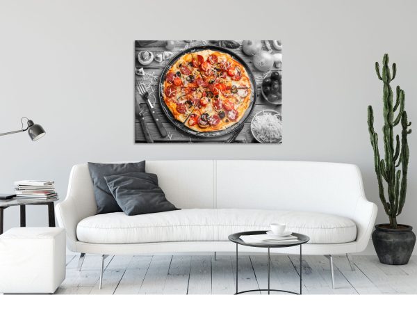 Pizza auf Pizzablech, Glasbild Online-Schn?ppchen – Bild 2