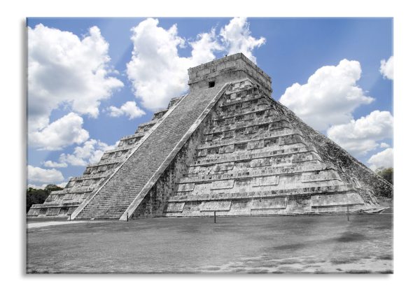 beeindruckende Maya Pyramide, Glasbild Online